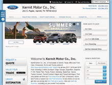 Tablet Screenshot of kermitmotorco.com